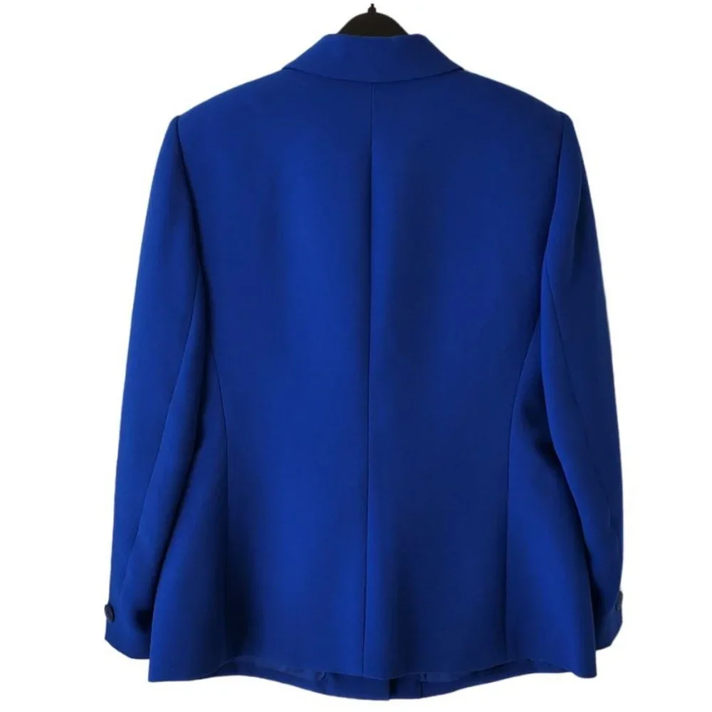 Petite Sophisticate Vintage Single-Breasted Blazer | NWT | 10P | Royal Blue - Picture 4 of 13
